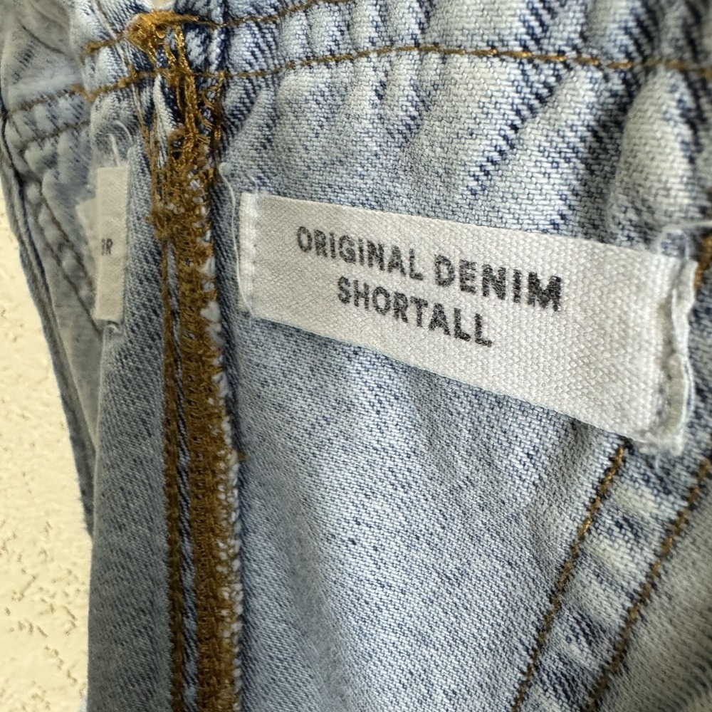 Cotton On Original Denim Bib Shortalls Womens Size 6 Light Wash Short Overalls - Picture 6 of 13